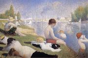 Georges Seurat Bathers at Asnieres painting